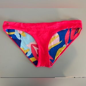 Maaji Signature Bikini Bottom - Size L - Pink/Multicolor - Reversible